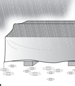 a drawing of siding being rained on