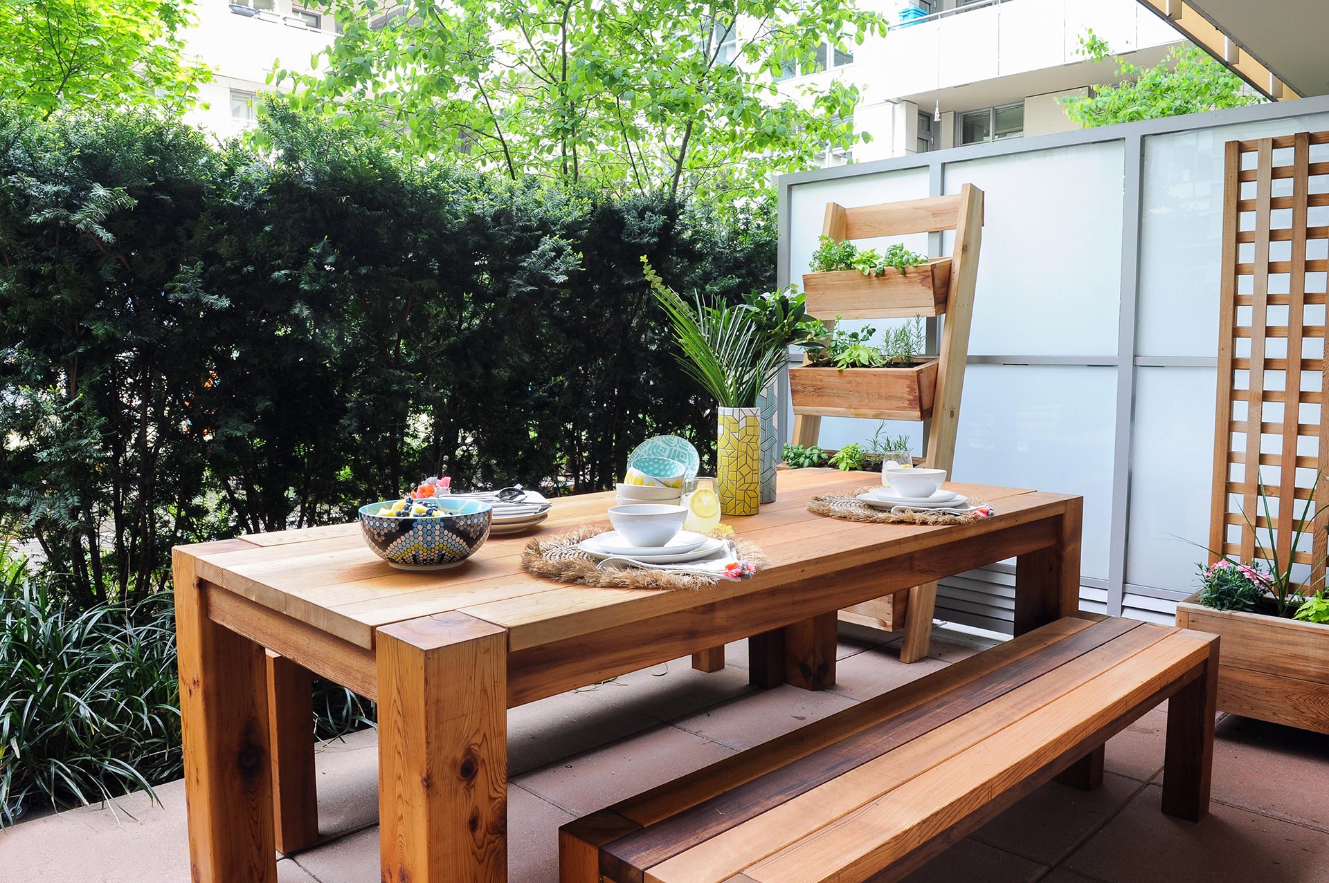 diy modern table project made of cedar