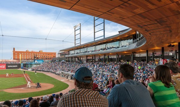 "The character, contrast, dynamism & scale of the Western Red Cedar ceiling makes it the defining & most memorable feature of the ballpark." - Mike Ryan, AIA Leed AP, President, Ryan A + E, Inc.