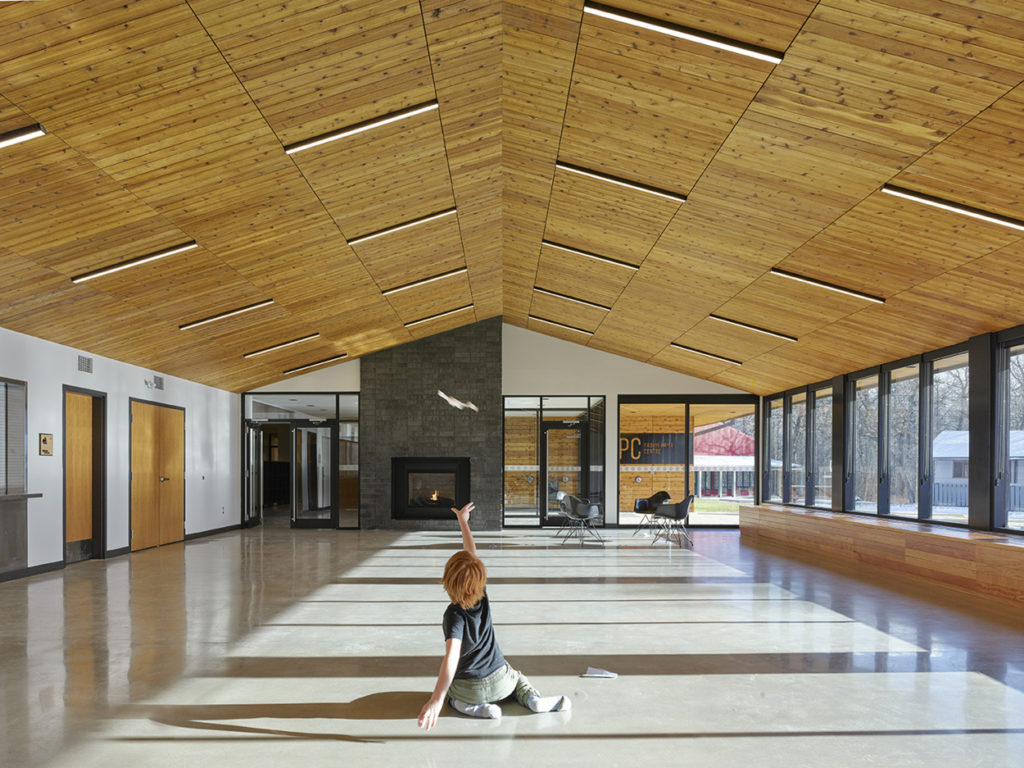 interior cedar ceiling paneling